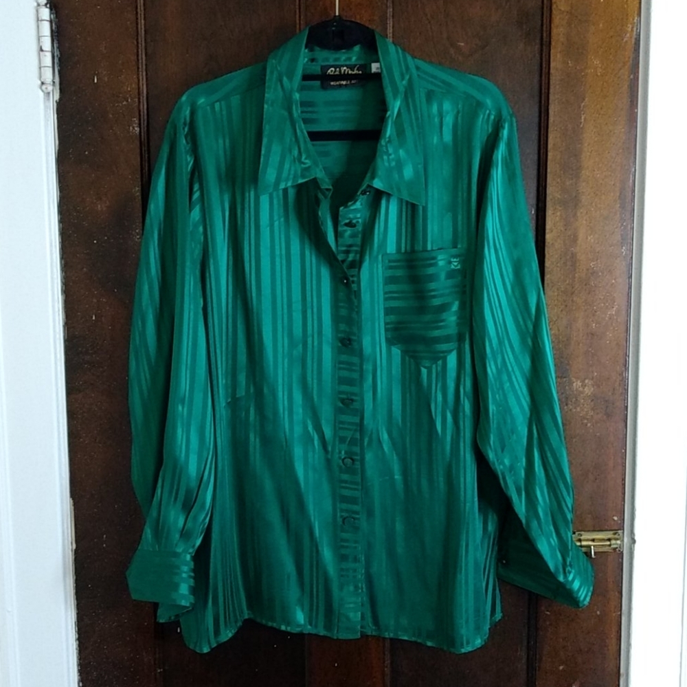Vintage Bob Mackie 100% silk button down